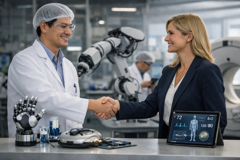 medtech-themed contact illustration